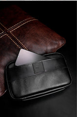 Black Leather Tobacco Pipe Rollup Bags, Pipe Pouch, The Pipe Smoker's Full Set Gift for Him