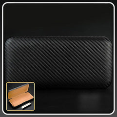 Black Leather&Cedar Mens 4pcs Cigar Cases Leather Cigar Cases for Men