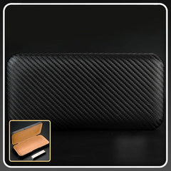 Black Leather&Cedar Mens 4pcs Cigar Cases Leather Cigar Case for Men