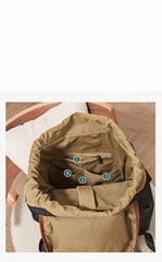 Fashion Black Nylon Leather Mens Backpack Nylon Travel Backpack Green Nylon School Backpack for Men