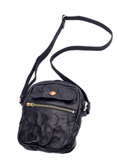 Cool Black Leather Men Small Vertical Messenger Bags Brown Side Bag Courier Bag For Men - imessengerbags