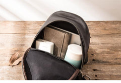 Black Casual Leather Mens Sling Bag Chest Bags Black One Shoulder Backpack Sling Pack for Men - imessengerbags