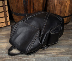 Casual Black Mens Leather 14-inch Large Computer Backpacks Brown College Backpack School Backpacks for men - imessengerbags