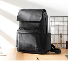 Fashion Black Mens Nylon Backpack Travel Backpacks 15‘’ Laptop Backpack College Bag for men - imessengerbags