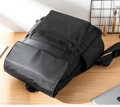 Fashion Black Mens Nylon Backpack Travel Backpacks 15‘’ Laptop Backpack College Bag for men - imessengerbags