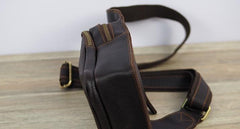 Black Coffee Leather Mens Sling Bag Sling Shoulder Bag Sling On Shoulder Backpack for men - imessengerbags