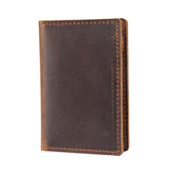 Black Cool Leather Mens Brown Driver's License Wallet Card Wallet Bifold Thin Card Holder For Men - imessengerbags