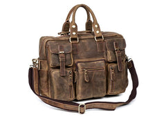 Black Cool Leather Mens Weekender Bag Shoulder Travel Briefcase Duffle Bag Light Brown luggage Bag for Men - imessengerbags