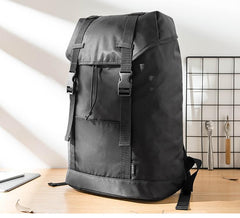Black Cool Mens Nylon 15 inches Large Student Backpacks Hiking Backpacks Travel Backpacks Laptop Backpack for men