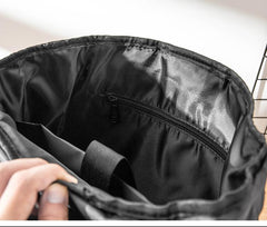 Black Cool Mens Nylon 15 inches Large Student Backpacks Hiking Backpacks Travel Backpacks Laptop Backpack for men - imessengerbags