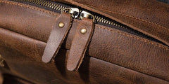 Black Cool Mens Leather 15inch Laptop Backpack Leather School Backpack Travel Backpack for Men - imessengerbags