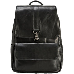Black Cool Mens Leather Backpacks Travel Backpacks Laptop Backpack for men - imessengerbags