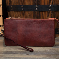 Black Cool Mens long Wallet Wristlet Bag Clutch Bag Red Brown Long Wallets for Men - imessengerbags