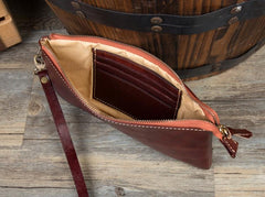 Black Cool Mens long Wallet Wristlet Bag Clutch Bag Red Brown Long Wallets for Men - imessengerbags