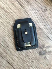 Handmade Black Leather Classic Zippo Lighter Case Standard Zippo Lighter Holder Pouch For Men