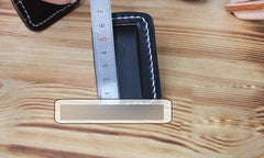 Handmade Mens Black Leather Slim Zippo Lighter Case Slim Zippo Lighter Holder with Belt Clip - imessengerbags