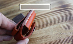 Handmade Mens Brown Leather Classic Zippo Lighter Case Zippo Lighter Holder with Belt Loop - imessengerbags