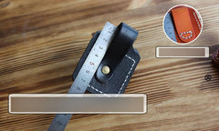 Handmade Mens Brown Leather Classic Zippo Lighter Case Belt Zippo Lighter Holder with Belt Clip
