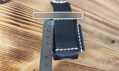 Mens Black Leather Classic Zippo Lighter Cases Handmade Zippo Lighter Holder with Belt Loop - imessengerbags