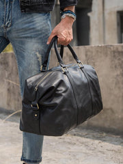 duffel bag best​ Black Luggage And Duffle Bags Black Leather Mens 16
