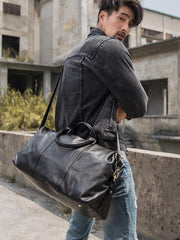 coolest duffel bags​ Black Luggage And Duffle Bags Black Leather Mens 16