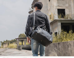 cool travel duffel bags​ Black Luggage And Duffle Bags Black Leather Mens 16