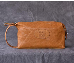 toiletries bag for men​ Brown Mens Leather Toiletry Bag Leather Dopp Kit for Men Best Mens Toiletry Bags