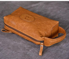 best toiletry bag for travel​ Brown Mens Leather Toiletry Bag Leather Dopp Kit for Men Best Mens Toiletry Bags