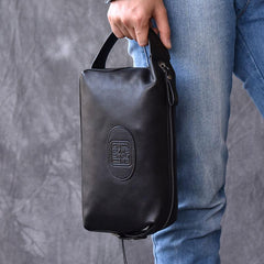mens travel bag toiletries​ Black Mens Leather Toiletry Bag Leather Dopp Kit for Men Best Mens Toiletry Bags