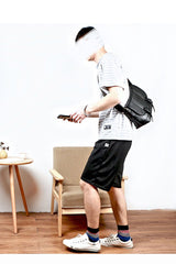 Black Leather Mens Casual Side Bag Courier Bag Black Messenger Bags Black Postman Bag For Men - imessengerbags