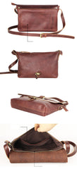 Black Leather Mens Casual Small Postman Bag Courier Bags Coffee Messenger Bag For Men - imessengerbags