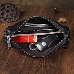Tan Leather Mens Long Clutch Wallet Leather Wallet Black Wristlet Clutch Wallet for Men - imessengerbags