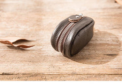 Black Leather Mens Small Car Key Wallets Brown Key Holder Car Key Pouch For Men - imessengerbags