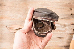 Black Leather Mens Small Car Key Wallets Brown Key Holder Car Key Pouch For Men - imessengerbags