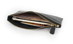 Black Mens Leather Zipper Slim Long Wallet Phone Long Wallet for Men