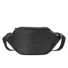 Fashion Black Nylon Mens Fanny Pack Sling Bag Hip Bag Black One Shoulder Backpack for Men - imessengerbags