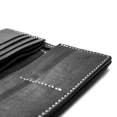 Cool Black Snakeskin Leather Mens Long Wallet Handmade Bifold Long Wallet For Men - imessengerbags