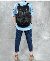 Black Leather Mens 15