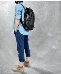 Black Leather Mens 15