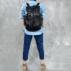 Black Leather Mens 15