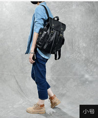 Black Leather Mens 15
