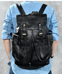 Black Leather Mens 15