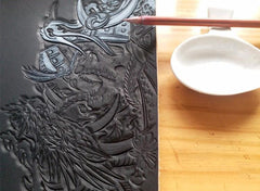 Black Handmade Tooled Indian Chief Skull Leather Mens Long Wallet Bifold Long Wallet For Men - imessengerbags