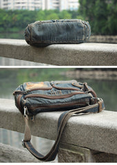 denim crossbody bags Mens Denim Crossbody Bag Denim Cross Bag Denim Shoulder Bag Messenger Bags Denim for Women