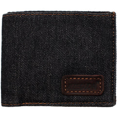 Black Denim Wallet Denim Mens Slim billfold Wallet Denim Bifold Wallets For Men