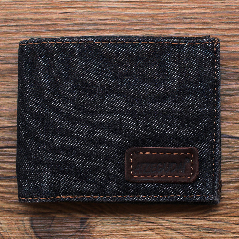 Denim Wallets Denim Mens Slim billfold Wallet Denim Bifold Wallets For Men