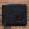 Blue Denim Wallet Denim Mens Slim billfold Wallet Denim Bifold Wallets For Men