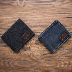 Denim Wallets Denim Mens Slim billfold Wallet Denim Bifold Wallets For Men