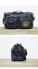 Blue Denim Mens Womens Side Bag Handbag Blue Jean Messenger Bag For Women