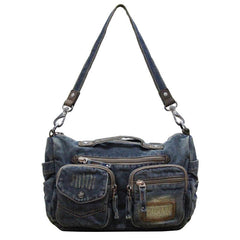 Blue Denim Mens Womens Side Bag Handbag Blue Jean Messenger Bag For Women